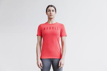 Nobull Women's T Shirts Red | Australia (KT4598)